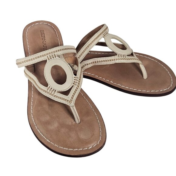 Bernardo Beige Women Sandals 7.5M Minimalist Resort Boho Coastal Granddaughter - Picture 7 of 10
